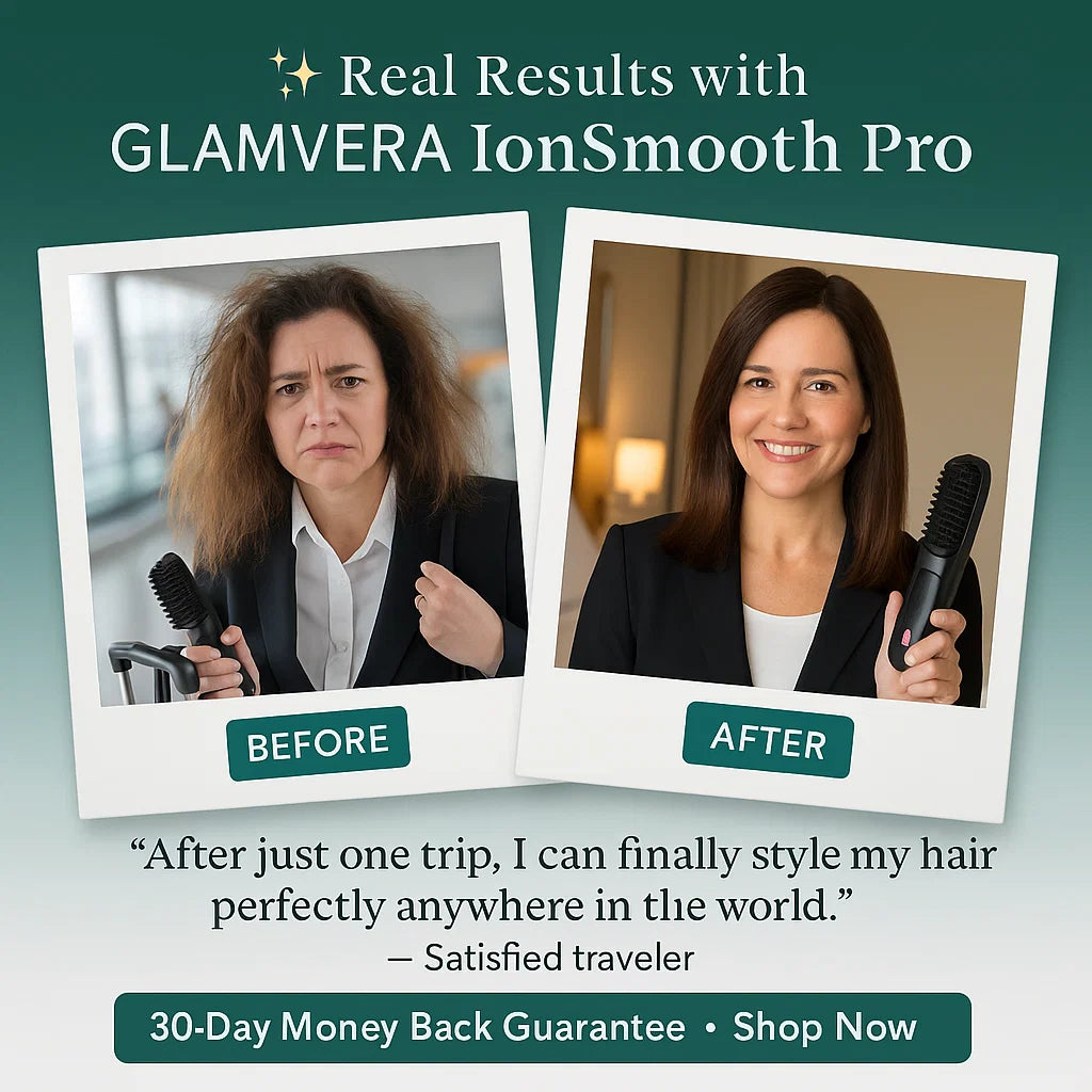 Glamvera™ IonSmooth Wireless Hair Styling Comb