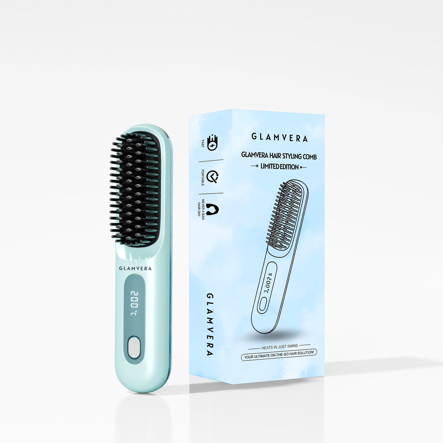 Glamvera™ IonSmooth Wireless Hair Styling Comb