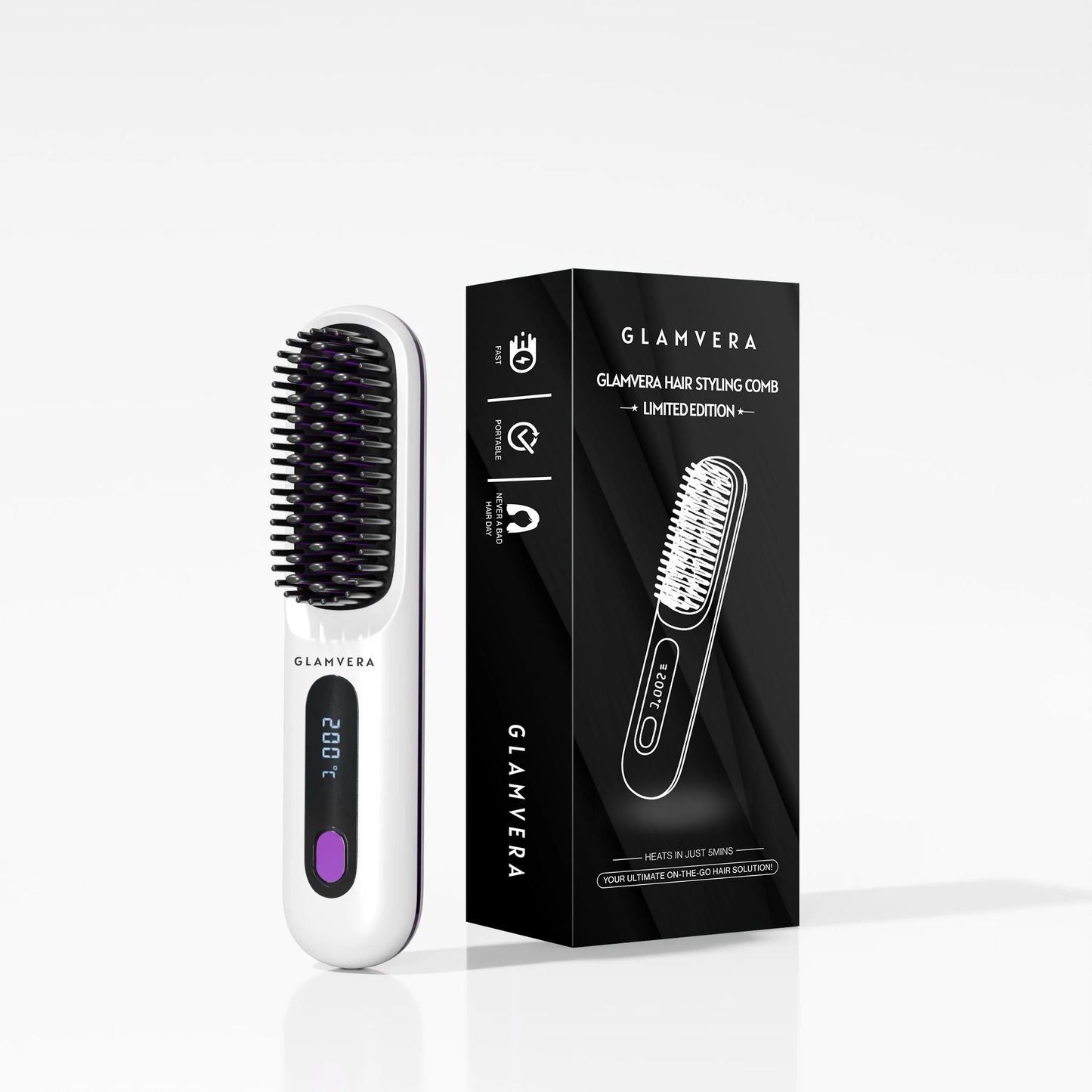 Glamvera™ IonSmooth Wireless Hair Styling Comb